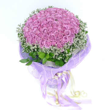 Promotion(25%off)Valentine's day - Bouquet of 99 longstem violet roses